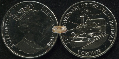 Остров Мэн. 1 крона. 1998 (Unc)