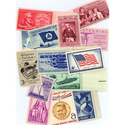 США. Набор памятных марок. 1957 (14 шт., Негашенные)