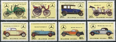 КНДР. 1986. 60-летие Mercedes-Benz (Серия Почтовых марок. MNH OG)