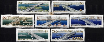 Венгрия. 1964. Мосты через Дунай, Будапешт (Серия. MNH OG)