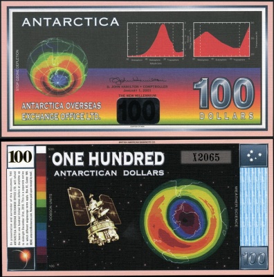 Антарктида. Банкнота 100 долларов. 01.01.2001. Unc. Бумага. Кат.# P.NL