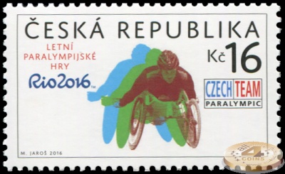Чехия. 2016. XXXI Паралимпийские игры в Рио-де-Жанейро (Почтовая марка. MNH OG)