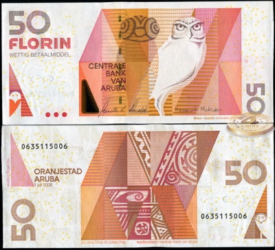 Аруба. 50 флоринов (Unc) 2008