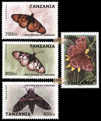 Танзания. 2009. Бабочки Танзании (Серия. MNH OG)