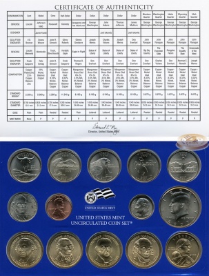 США. Официальный минт-сет. 2007 (D) Unc
