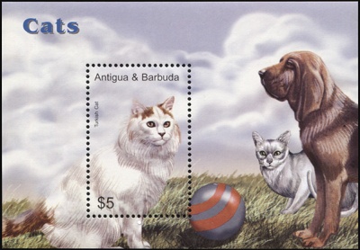 Антигуа и Барбуда. 2005. Кошки (Блок. MNH OG)