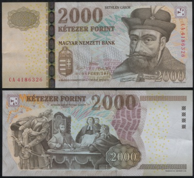 Венгрия. 2000 форинтов (Unc) 2013