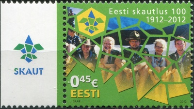Эстония. 2012. 100 лет эстонскому Скаутскому движению (Почтовая марка. MNH OG)