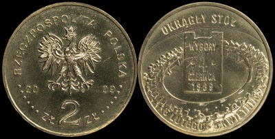 Польша. 2 злотых. 2009 (Unc) Выборы 4 июня 1989 года