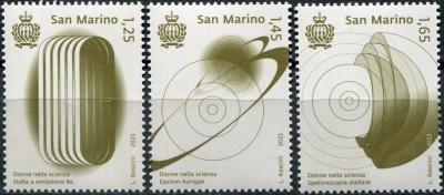 Сан-Марино. 2023. Международный женский день в науке (Серия Почтовых марок. MNH OG)