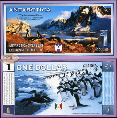 Антарктида. 1 доллар (Unc) 1999