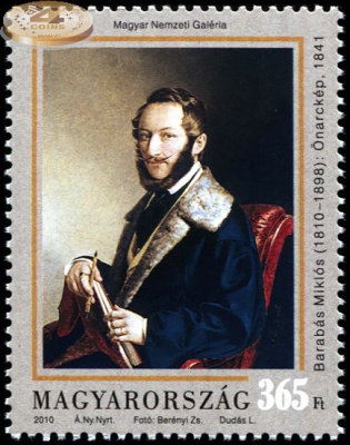 Венгрия. 2010. 200 лет со дня рождения Миклоша Барабаша (Почтовая марка. MNH OG)