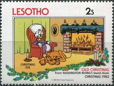 Лесото. 1983. Рождество - Дисней - Канун Рождества (Почтовая марка. MNH OG)