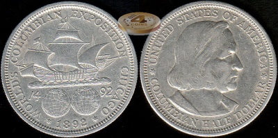 США. 1/2 доллара. 1893 (VF+. Серебро)
