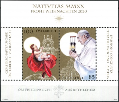 Австрия. 2020. Рождество (Почтовый блок. MNH OG)