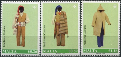 Мальта. 2018. Традиционные костюмы (Серия Почтовых марок. MNH OG)