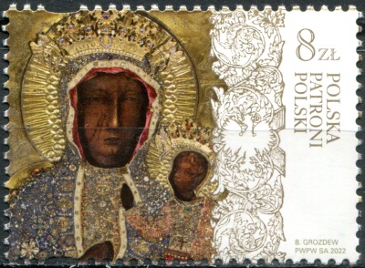 Польша. 2022. Ченстоховская икона Божией Матери (Почтовая марка. MNH OG)