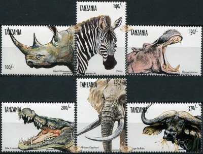 Танзания. 1999. Крупные животные Африки (Серия. MNH OG)