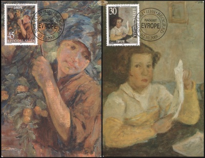 Югославия. 2001. Счастье Европы. Детали картин (Серия KMX. Mint)