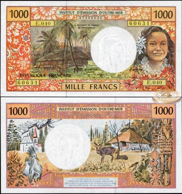 Французская Полинезия. 1000 франков (Unc) 1996