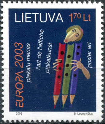 Литва. 2003. Плакатное искусство (Почтовая марка. MNH OG)
