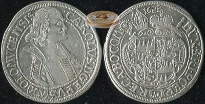 Австрия (Ольмюц-Бистум). 15 крейцеров. 1688 (aXF. Серебро)