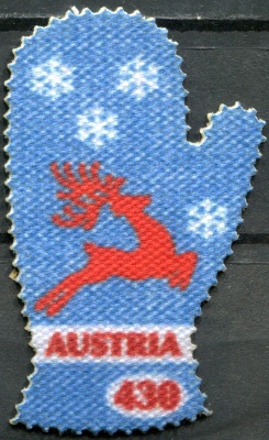 Австрия. 2021. Варежка (Почтовая марка. MNH OG)