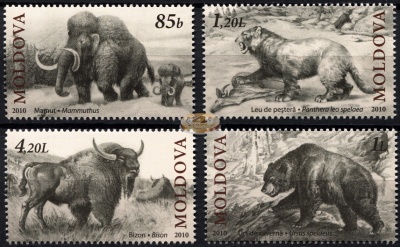 Молдова. 2010. Доисторические животные Молдовы (Серия. MNH OG)