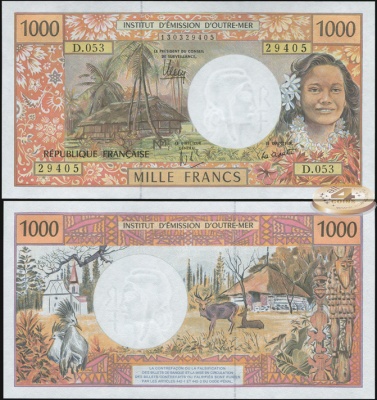 Французская Полинезия. Банкнота 1000 франков. ND (2013). Unc. Бумага. Кат# P.2m
