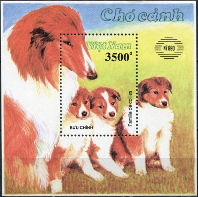 Вьетнам. 1990. Международная выставка марок в Новой Зеландии. Собаки (Блок. MNH OG)