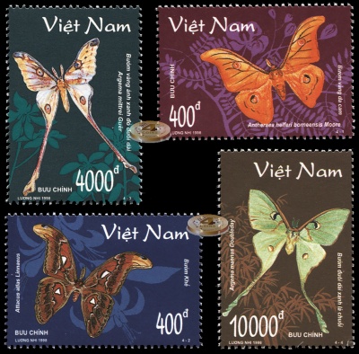 Вьетнам. 1998. Ночные мотыльки и бабочки (Серия. MNH OG)