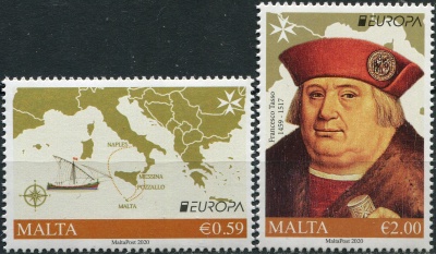 Мальта. 2020. Древние почтовые маршруты (Серия Почтовых марок. MNH OG)