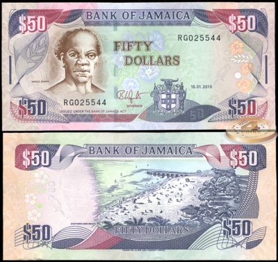 Ямайка. 50 долларов (Unc) 2010