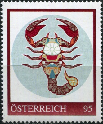 Австрия. 2023. Знак зодиака Скорпион (Почтовая марка. MNH OG)