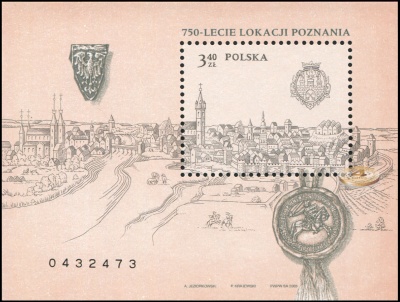 Польша. 2003. 750 лет Познани (Блок. MNH OG)