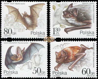 Польша. 1997. Летучие мыши (Серия. MNH OG)
