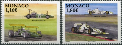 Монако. 2023. Легендарные гоночные автомобили (Серия Почтовых марок. MNH OG)