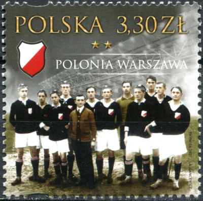 Польша. 2021. Футбольный клуб "Полония Варшава" (Почтовая марка. MNH OG)