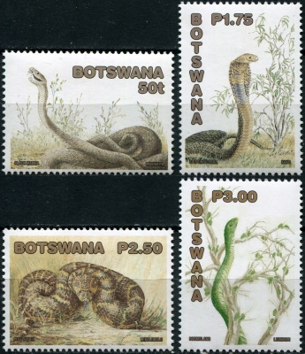 Ботсвана. 2002. Ядовитые змеи (Серия. MNH OG)