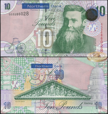 Ирландия (Северная). 10 фунтов (Unc) 2008