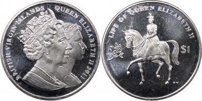 Британские Виргинские о-ва. Монета 1 доллар. 2011 (KM#NL. Unc) Выездка
