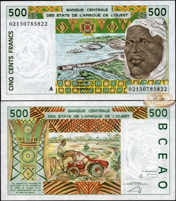 Кот-д’Ивуар (КФА Запад). 500 франков (Unc) 2002
