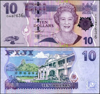 Фиджи. Банкнота 10 долларов. ND (2007). Unc. Бумага. Кат# P.111a
