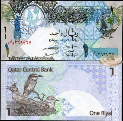Катар. Банкнота 1 риал. ND(2008). Unc. Бумага. Кат.# P.28a