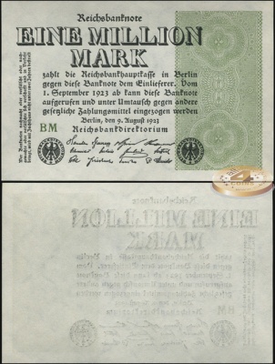 Германия (Веймарская респ.). 1000000 марок (Unc) 1923