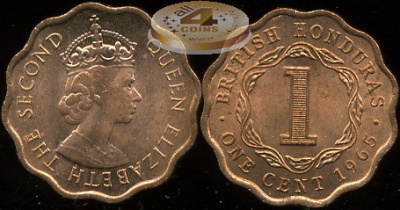 Британский Гондурас. 1 цент. 1965 (Unc)