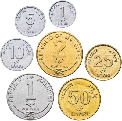 Мальдивы. Набор №3 (7 монет) 2002-12