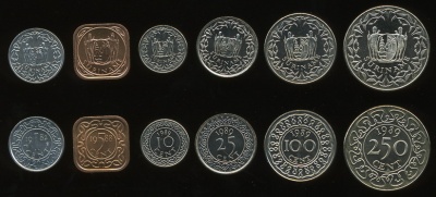 Суринам. Набор №1 (6 монет) 1979-89