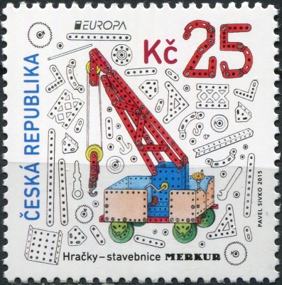 Чехия. 2015. Игрушки - Конструктор Меркур (Почтовая марка. MNH OG)