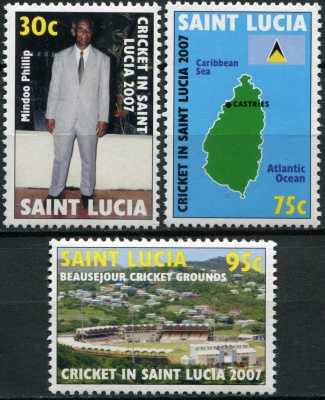 Сент-Люсия. 2007. Крикет в Сент-Люсии (Серия. MNH OG)